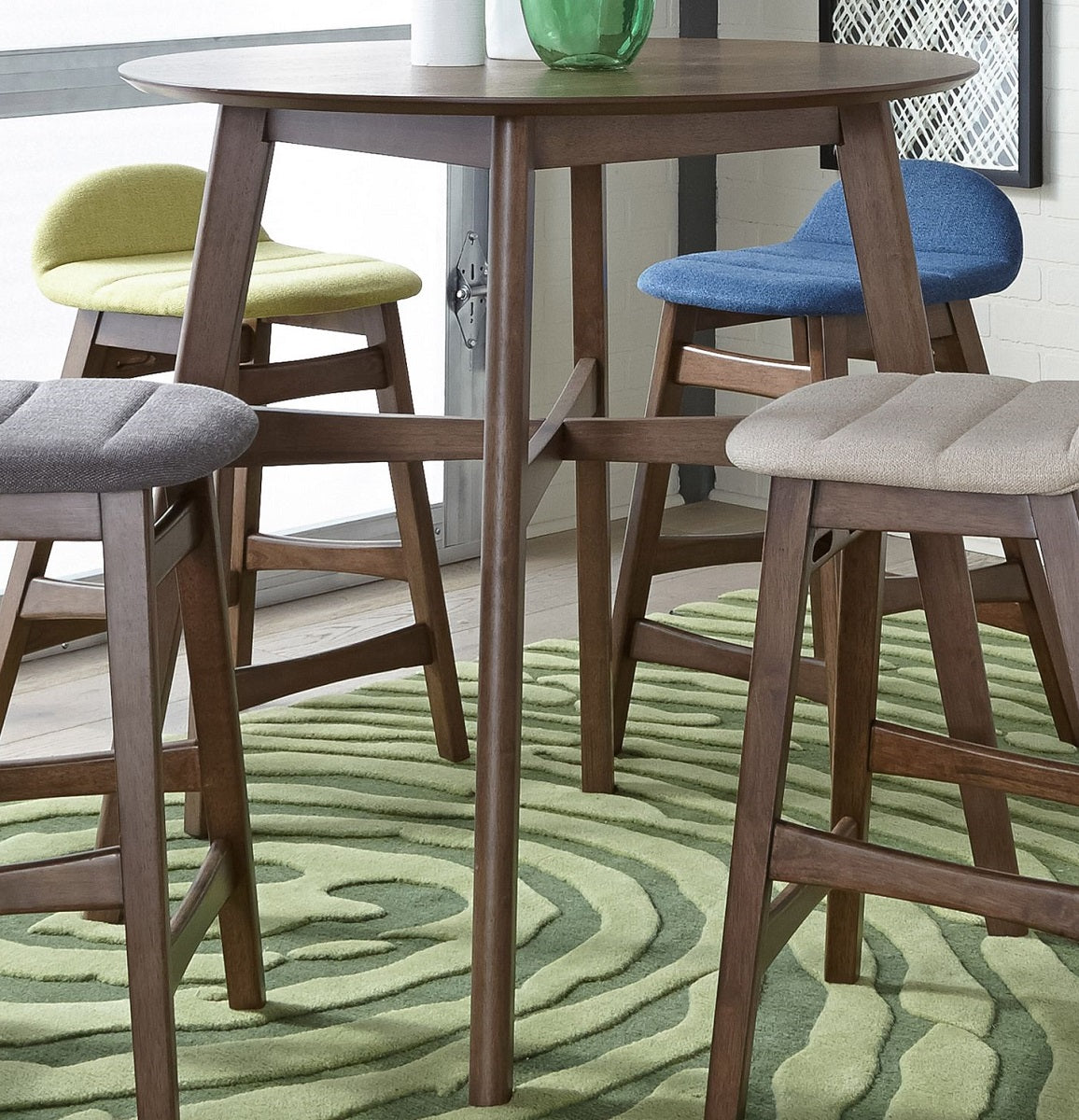 Liberty Furniture Space Saver Gather Table in Satin Walnut