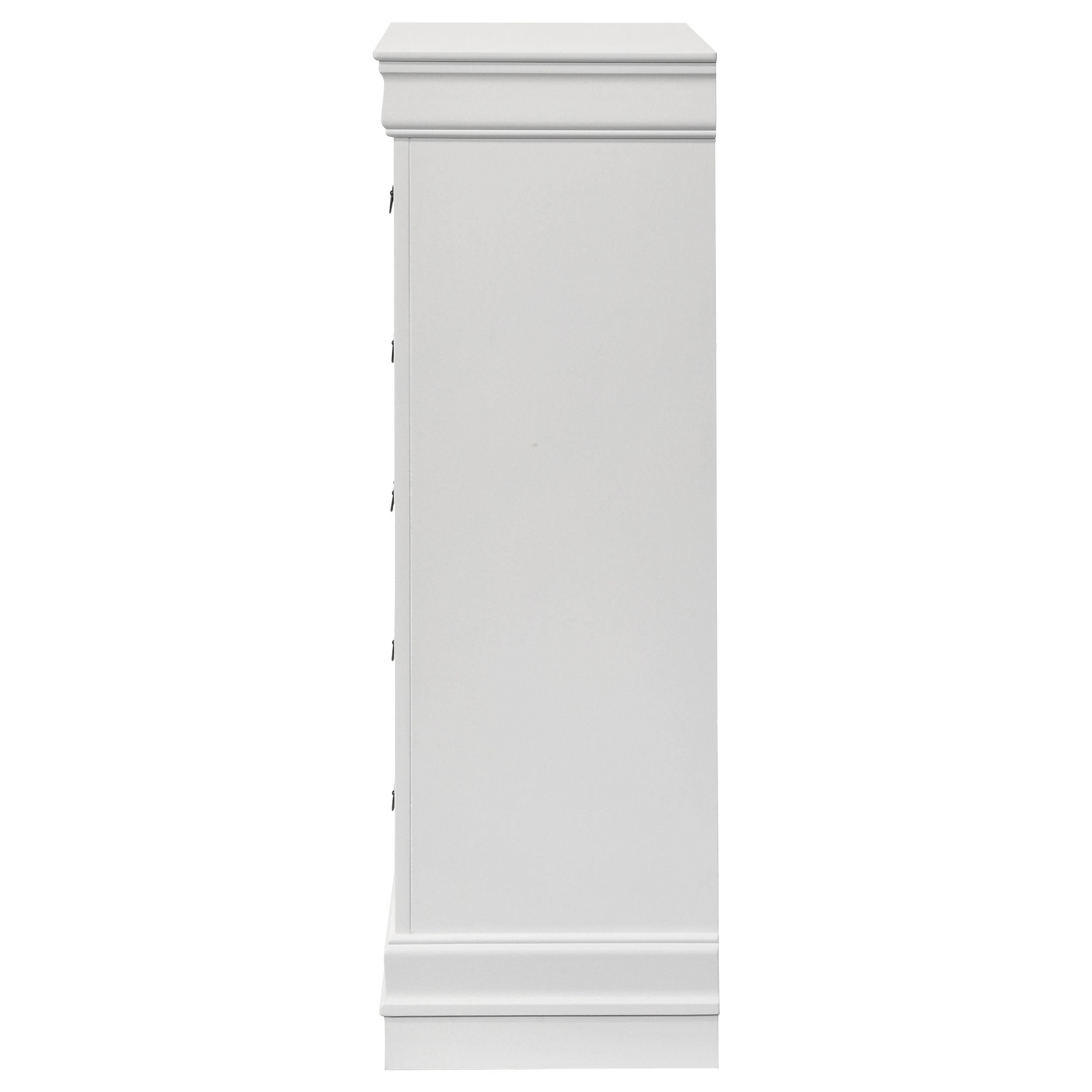 Louis Philippe 5-drawer Bedroom Chest White