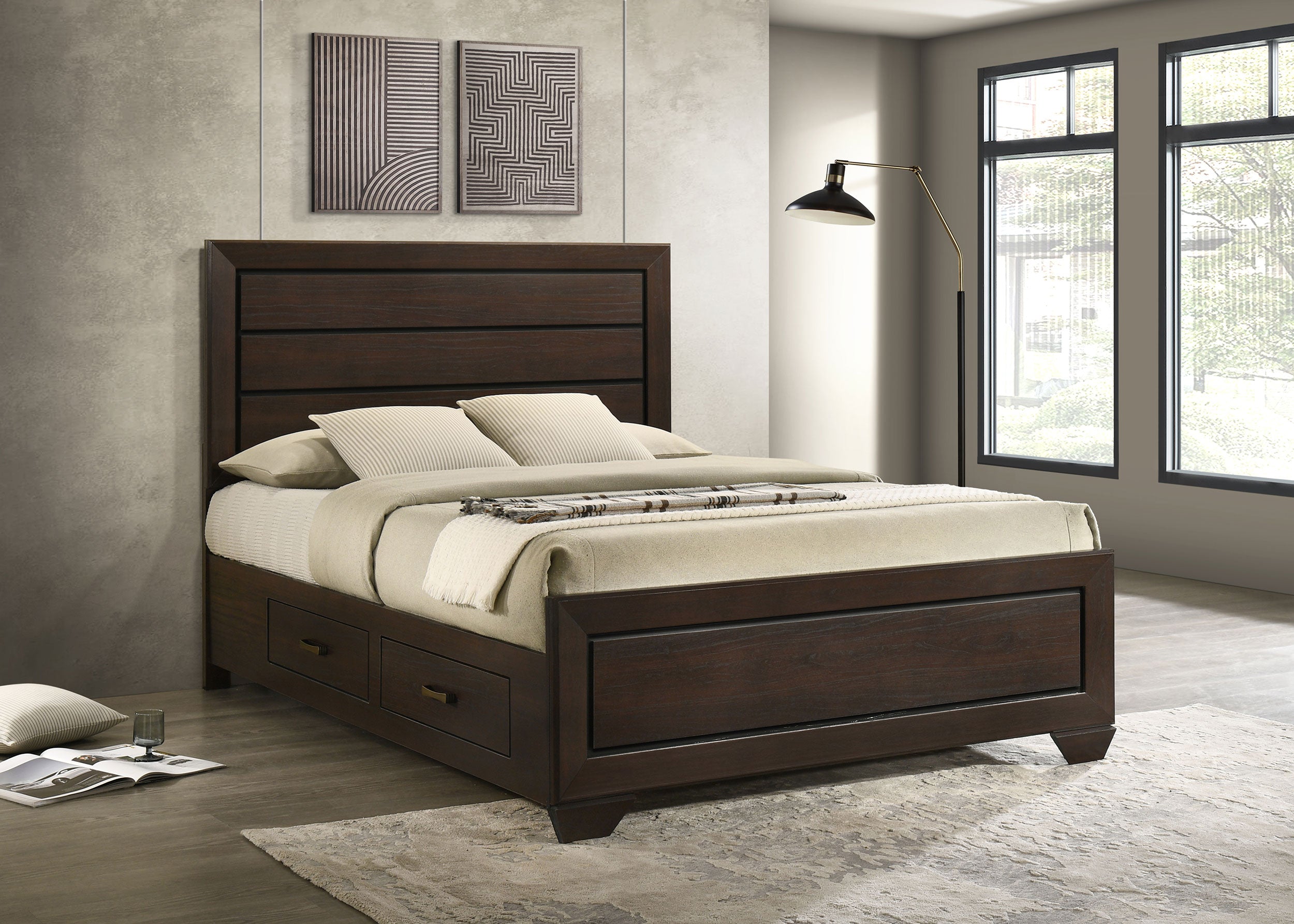 Kauffman Panel Platform Storage Bed