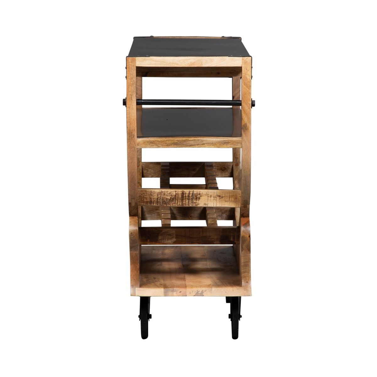 Liberty Furniture Danley Accent Bar Trolley in Weathered Brown