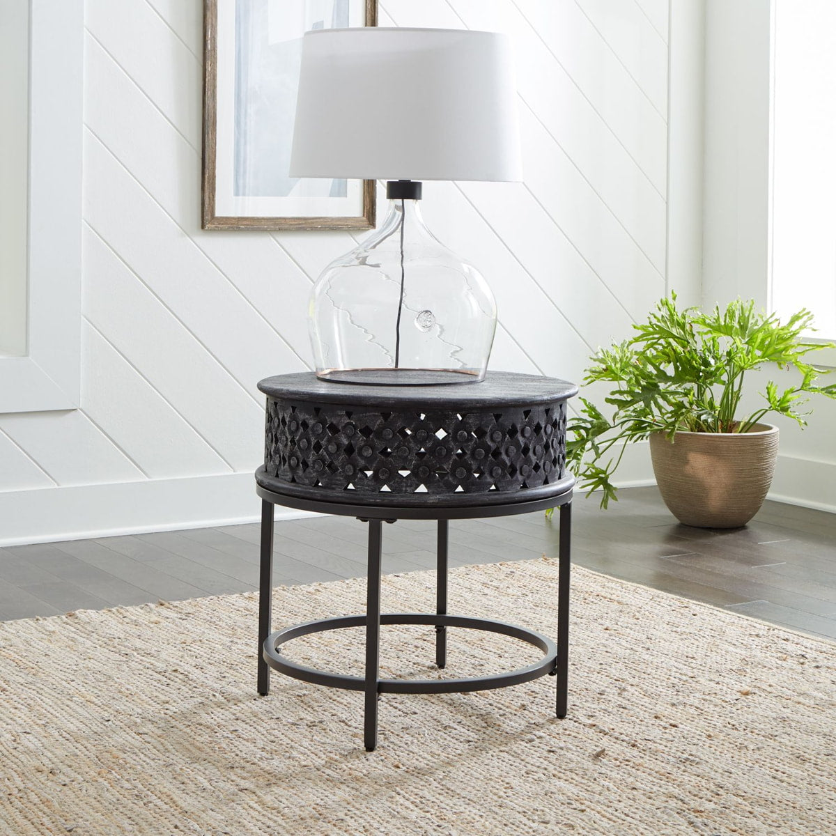 Liberty Furniture Stella Accent End Table in Chalkboard Black EST SHIP TIME APPX 4 WEEKS image