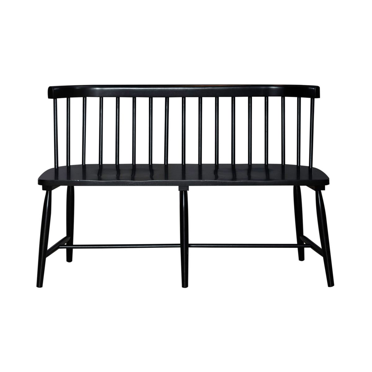 Liberty Furniture Capeside Cottage Spindle Back Dining Bench in Royal Black