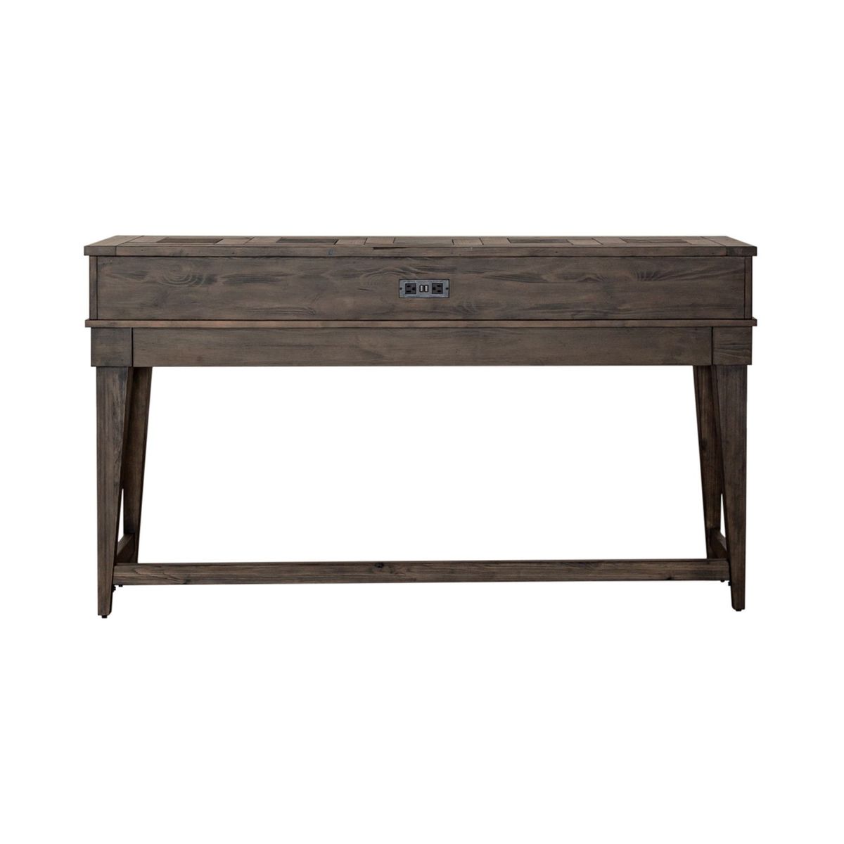 Liberty Furniture Arrowcreek Console Bar Table in Weathered Stone image