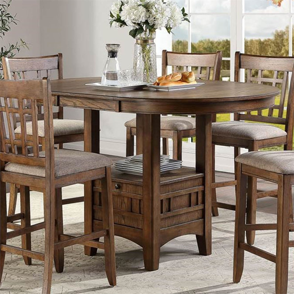 Liberty Furniture Santa Rosa II Pub Table in Antique Honey image