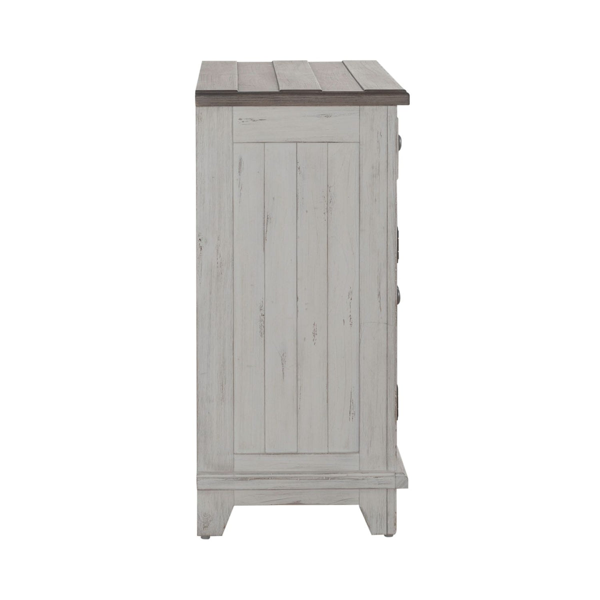 Liberty Furniture River Place Accent Cabinet in Riverstone White & Tobacco EST SHIP TIME APPX 4 WEEKS