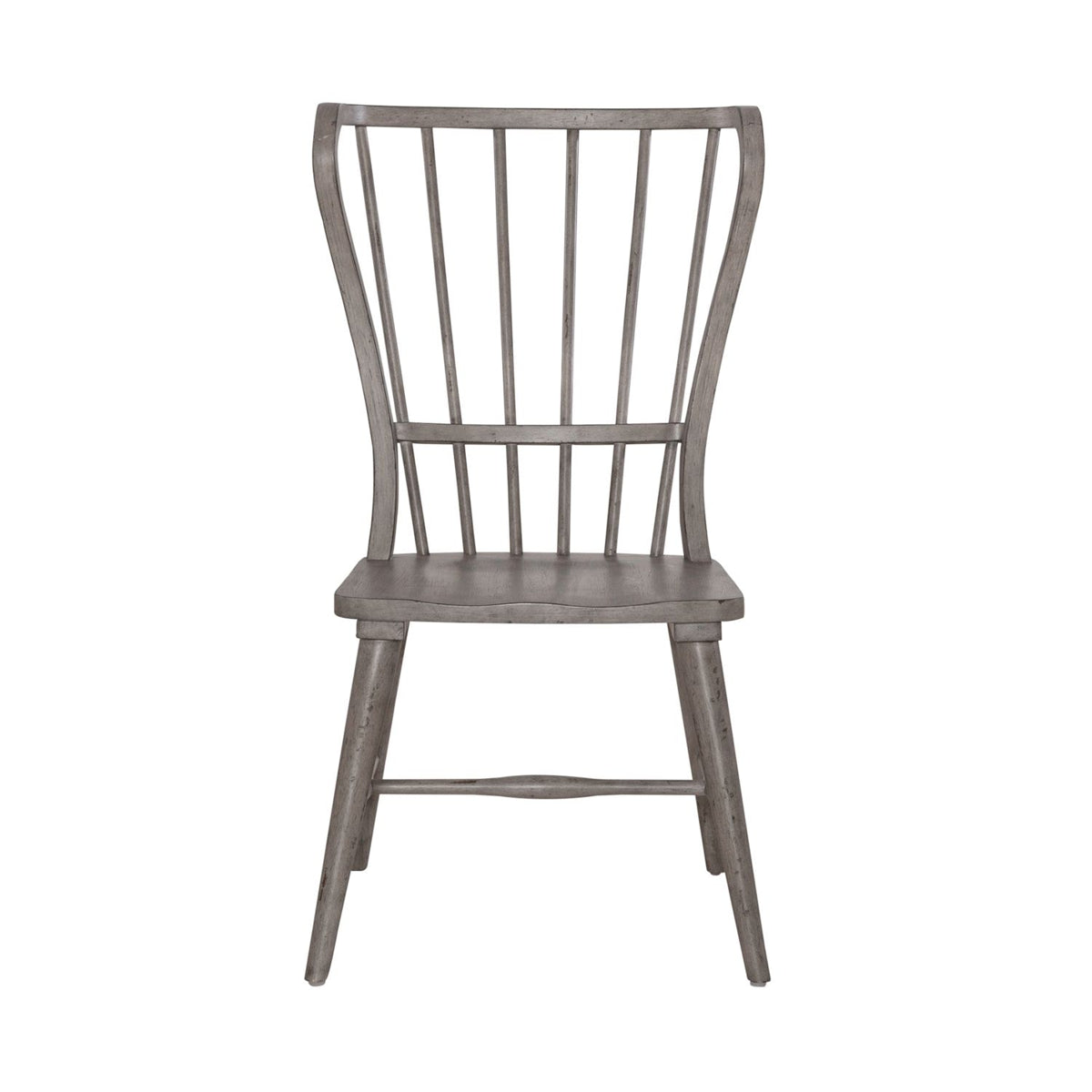 Liberty Furniture River Place Windsor Back Side Chair (Set of 2) in Riverstone Gray & Tobacco