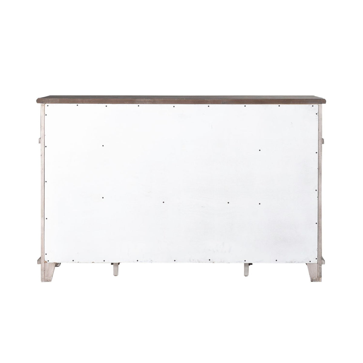 Liberty Furniture River Place Breakfront Server in Riverstone Gray & Tobacco