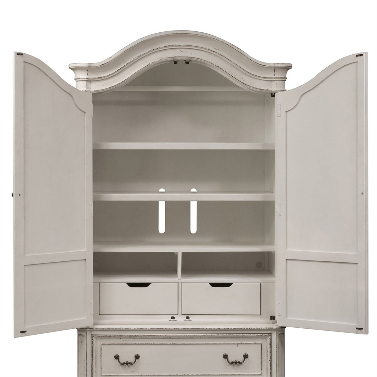 Liberty Magnolia Manor Armoire in Antique White/B
