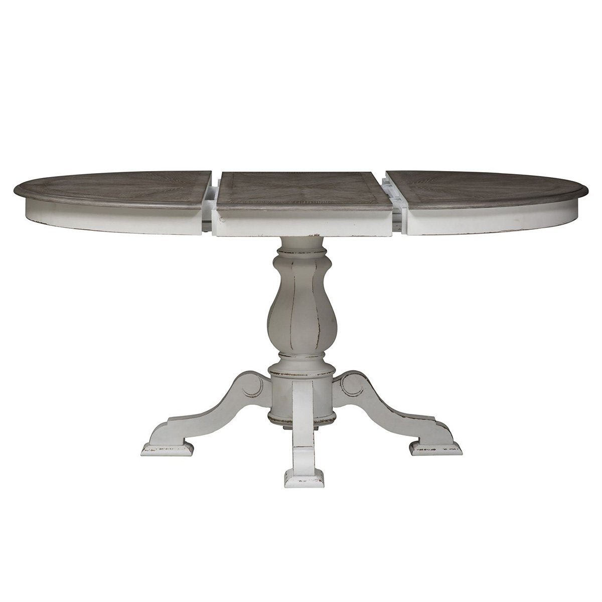 Liberty Furniture Magnolia Manor Round/Oval Pedestal Table in Antique White