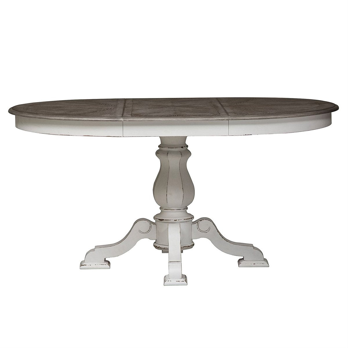 Liberty Furniture Magnolia Manor Round/Oval Pedestal Table in Antique White