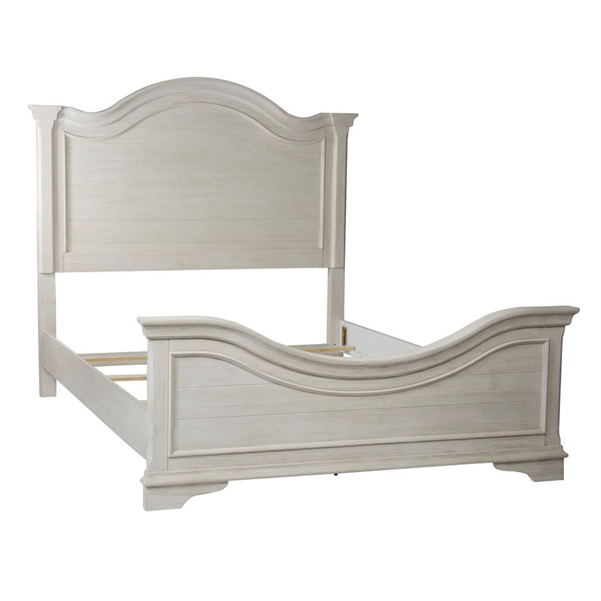 Liberty Furniture Bayside King Panel Bed in Antique White