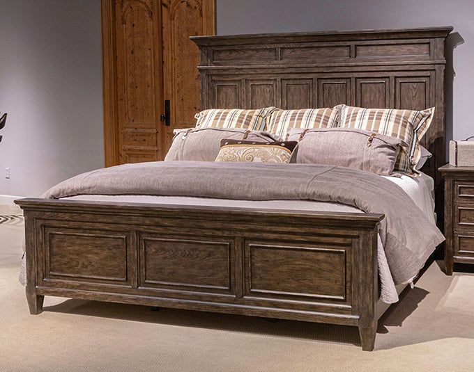 Liberty Furniture Paradise Valley King Panel Bed in Saddle Brown image