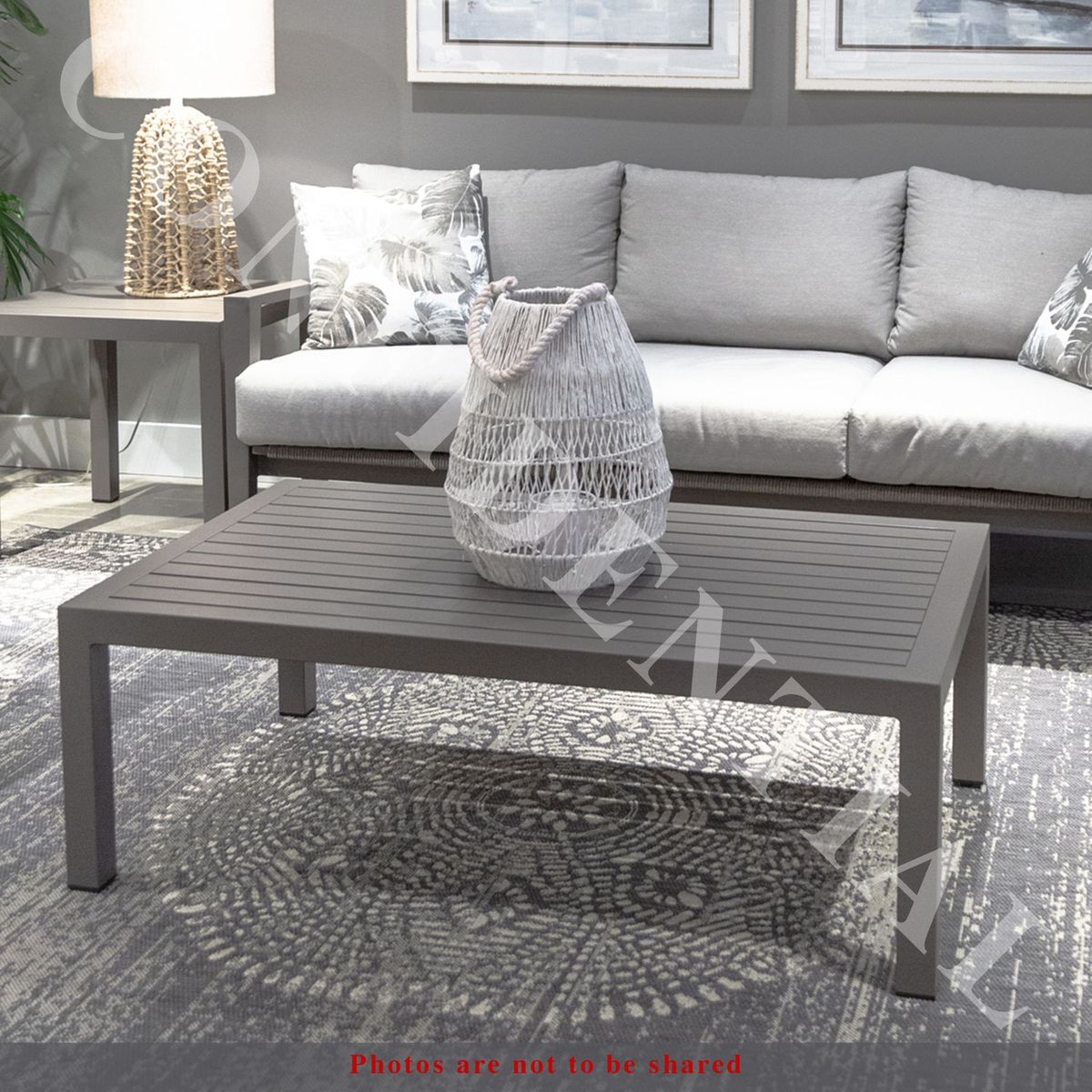 Liberty Furniture Plantation Key Outdoor Cocktail Table in Granite