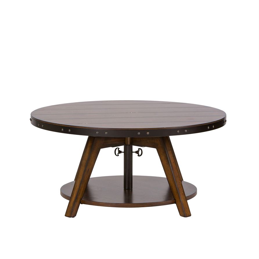 Liberty Aspen Skies Motion Cocktail Table in Russet Brown