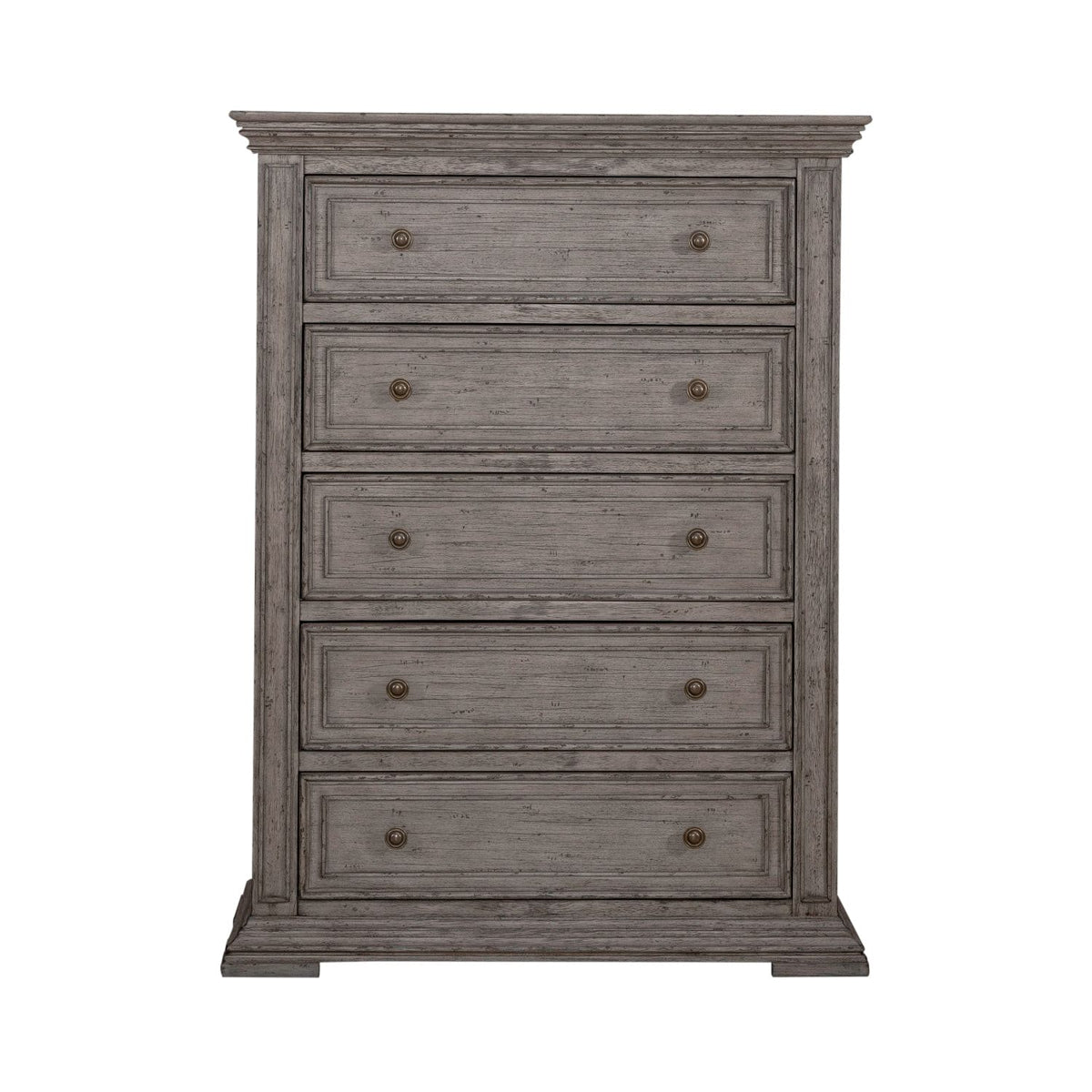Liberty Furniture Big Valley 5 Drawer Chest in Graystone
