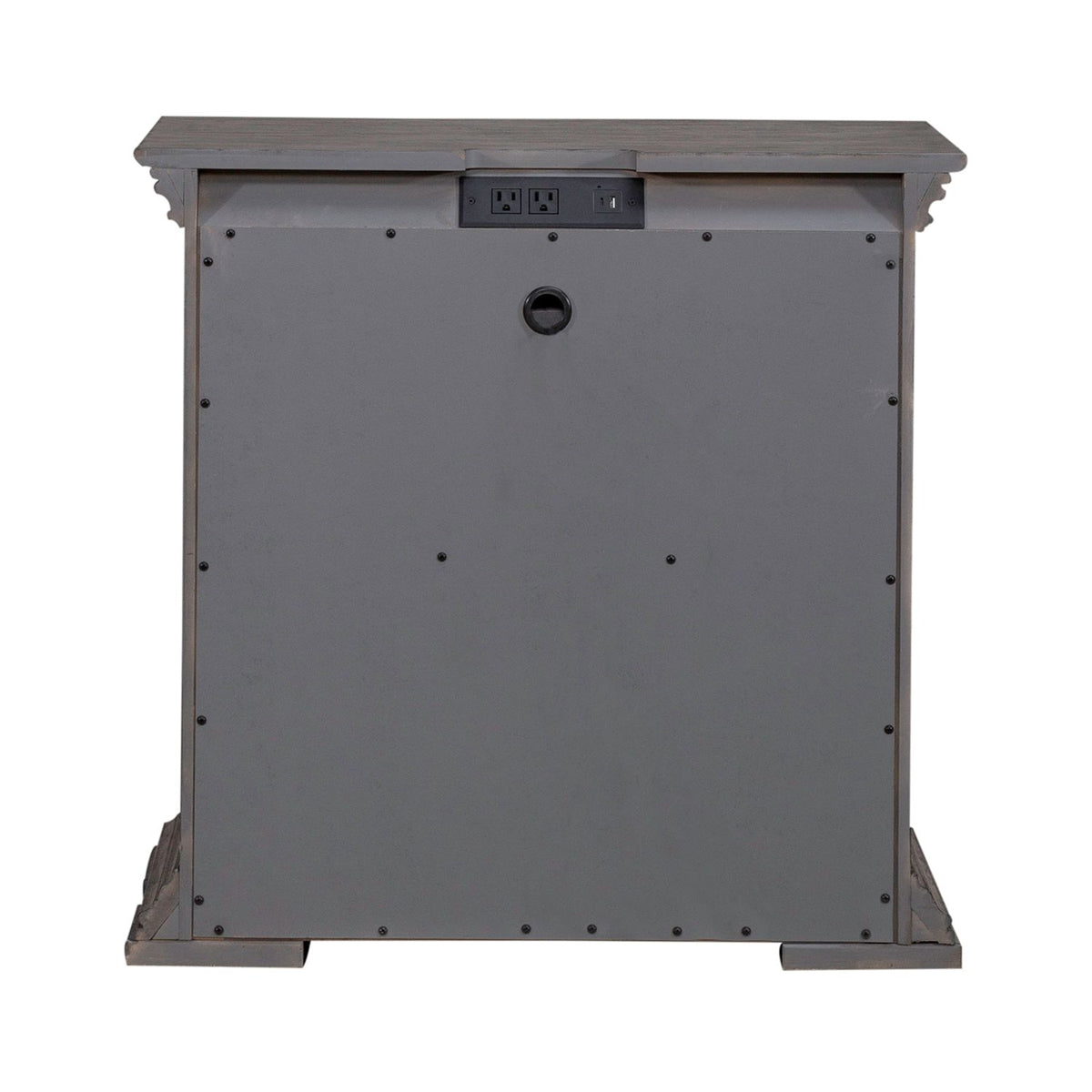 Liberty Furniture Big Valley 2 Drawer Nightstand with Charging Station in Graystone