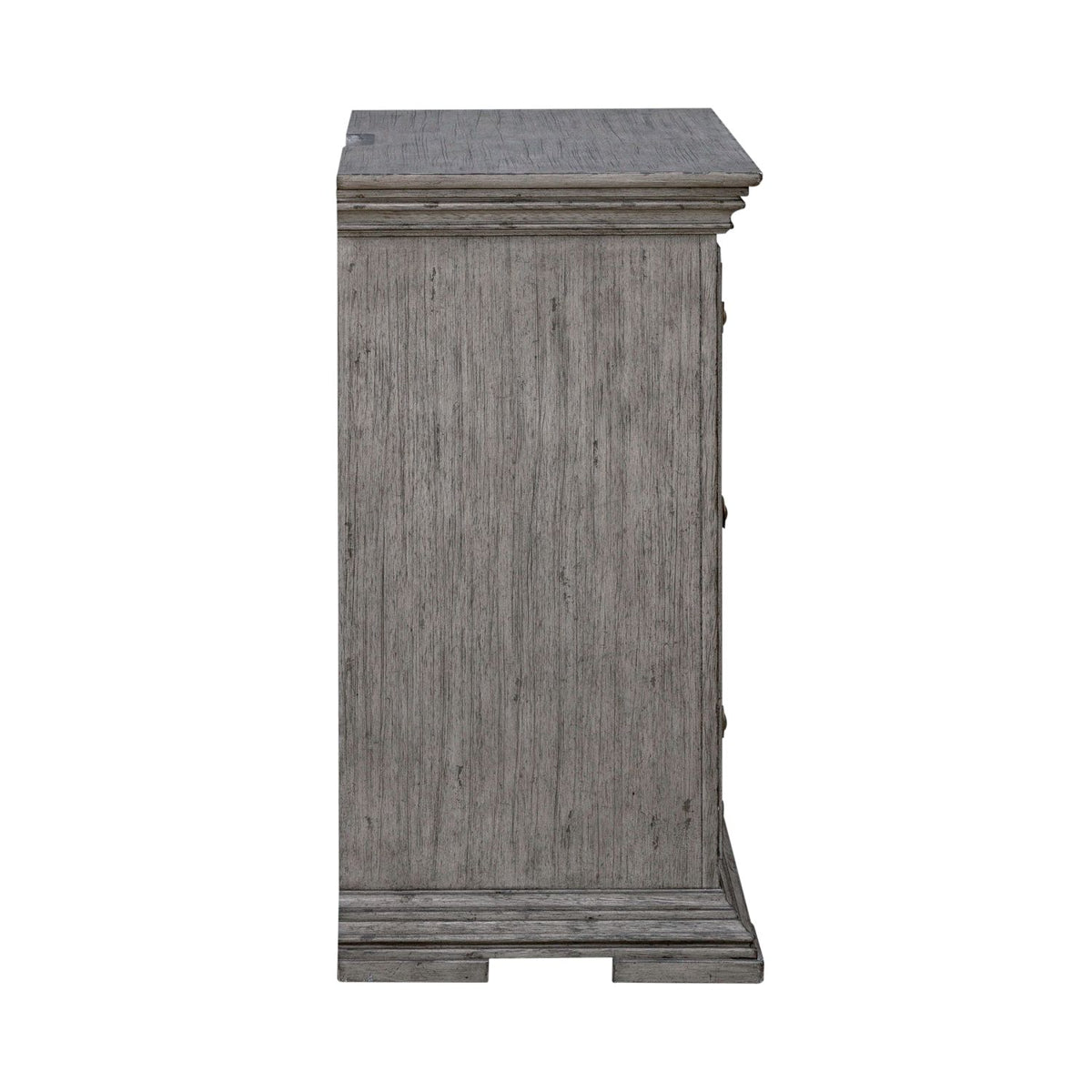 Liberty Furniture Big Valley Bedside Chest with Charging Station in Graystone