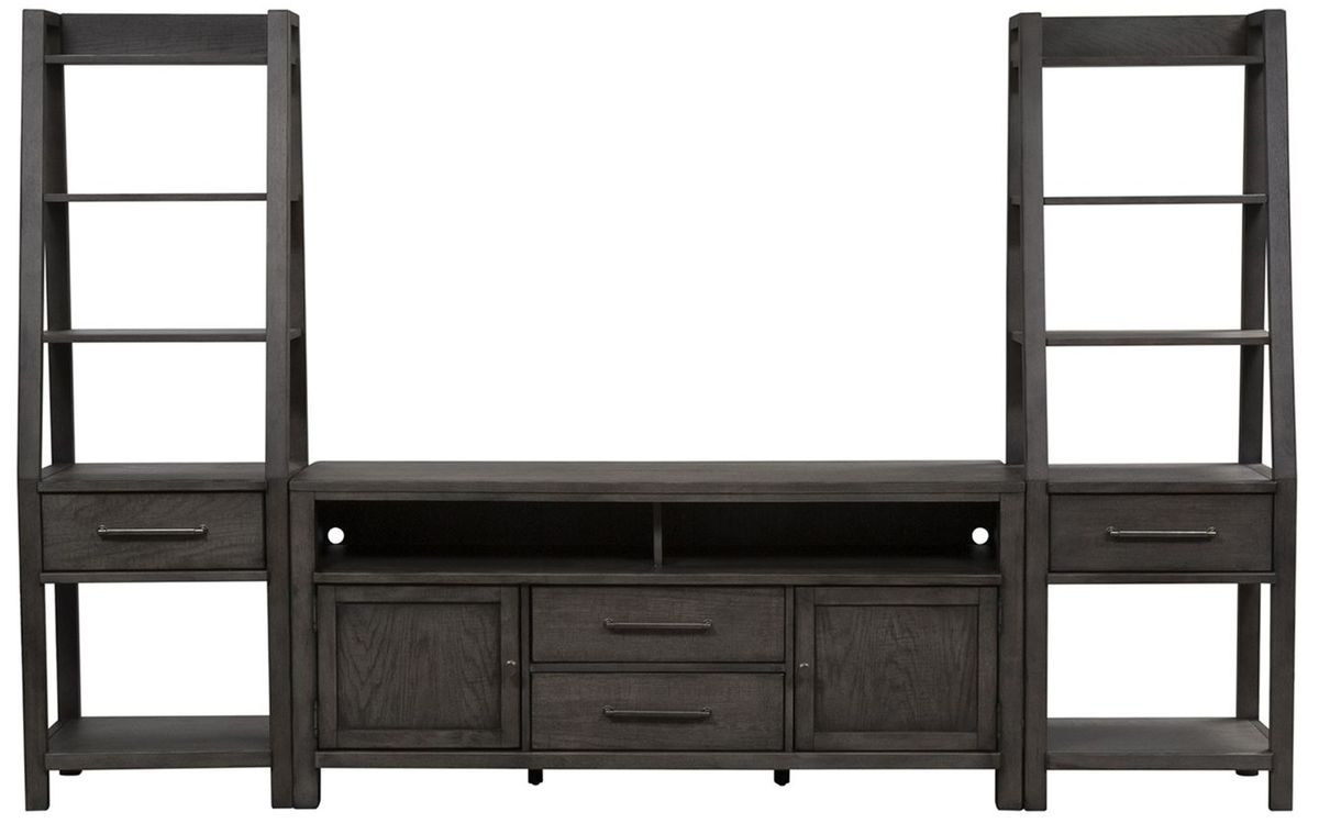 Liberty Modern Farmhouse 66" Entertainment Center with Piers in Dusty Charcoal image