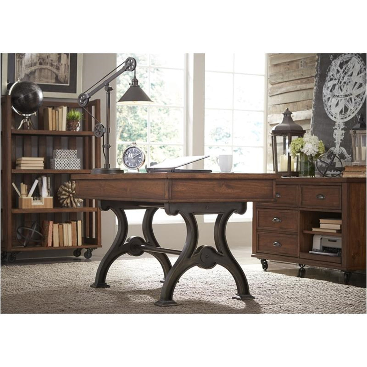 Liberty Arlington House Writing Desk in Cobblestone Brown