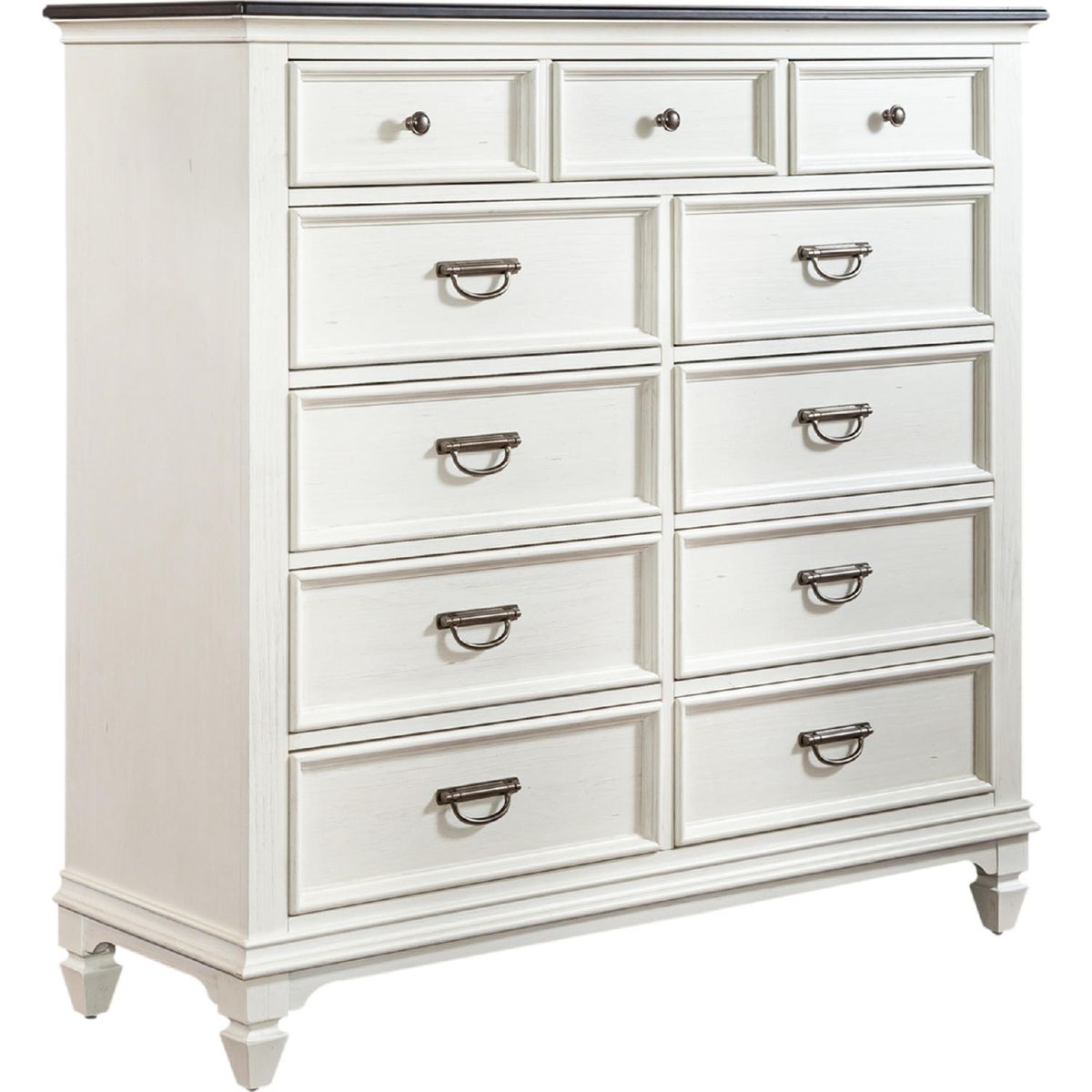 Liberty Furniture Allyson Park 11 Drawer Chesser in Wirebrushed White