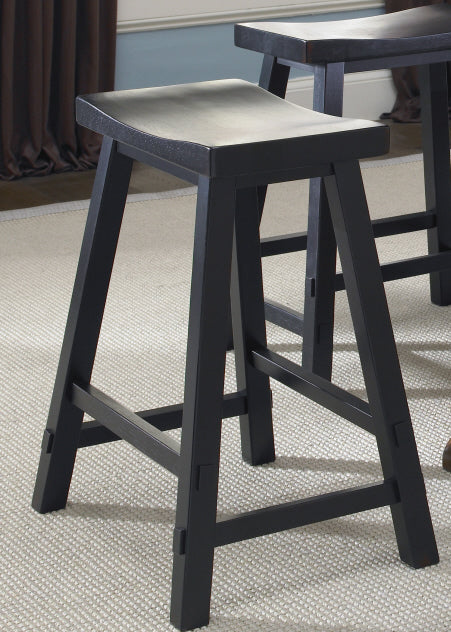 Liberty Furniture Creations II 30 Inch Sawhorse Barstool in Black (Set of 2)
