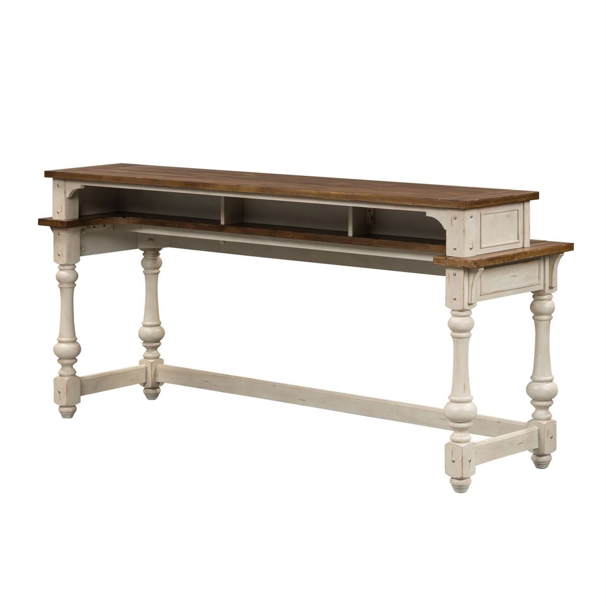Liberty Morgan Creek Console Bar Table in Antique White