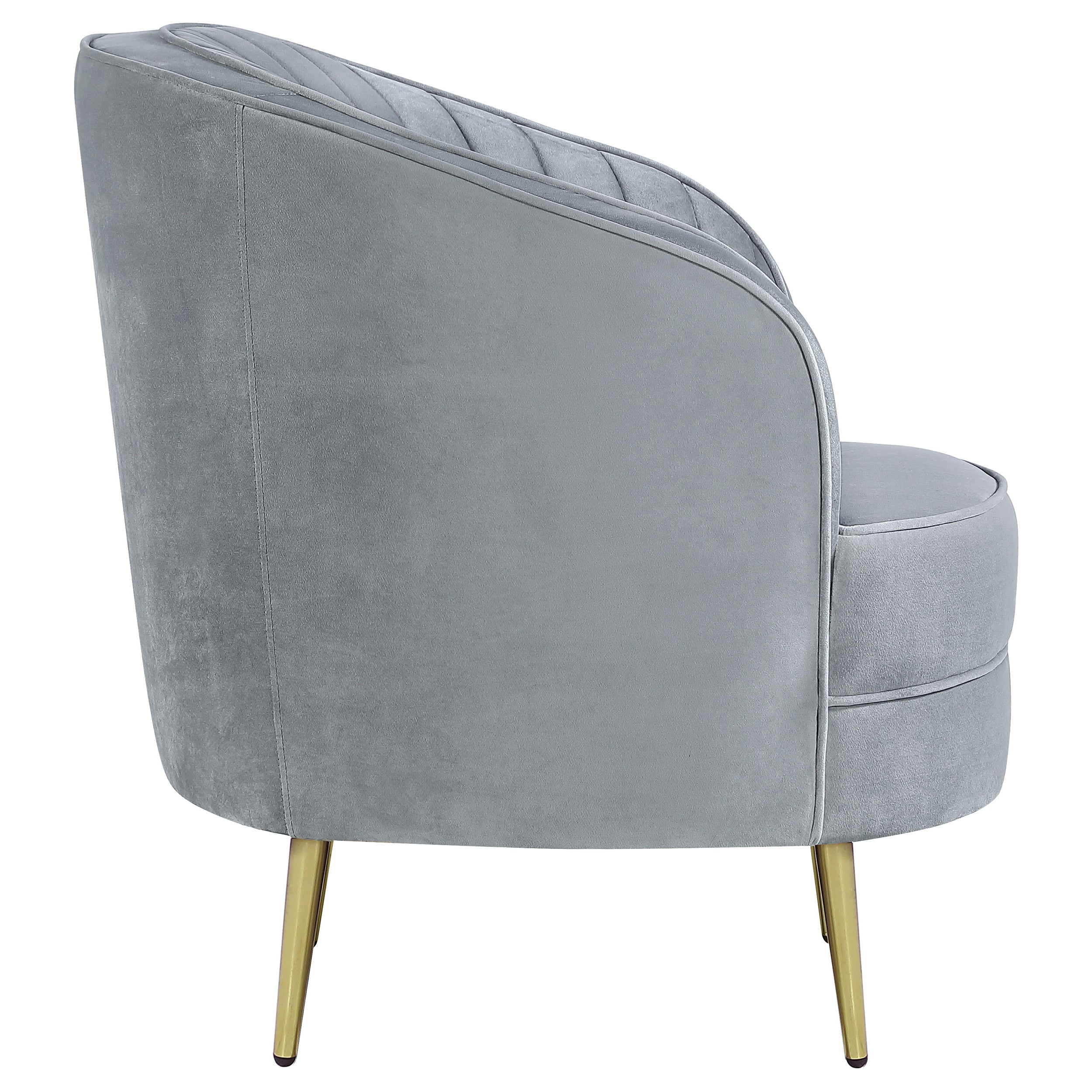 Sophia Upholstered Vertical Channel Tufted Chair Blue
