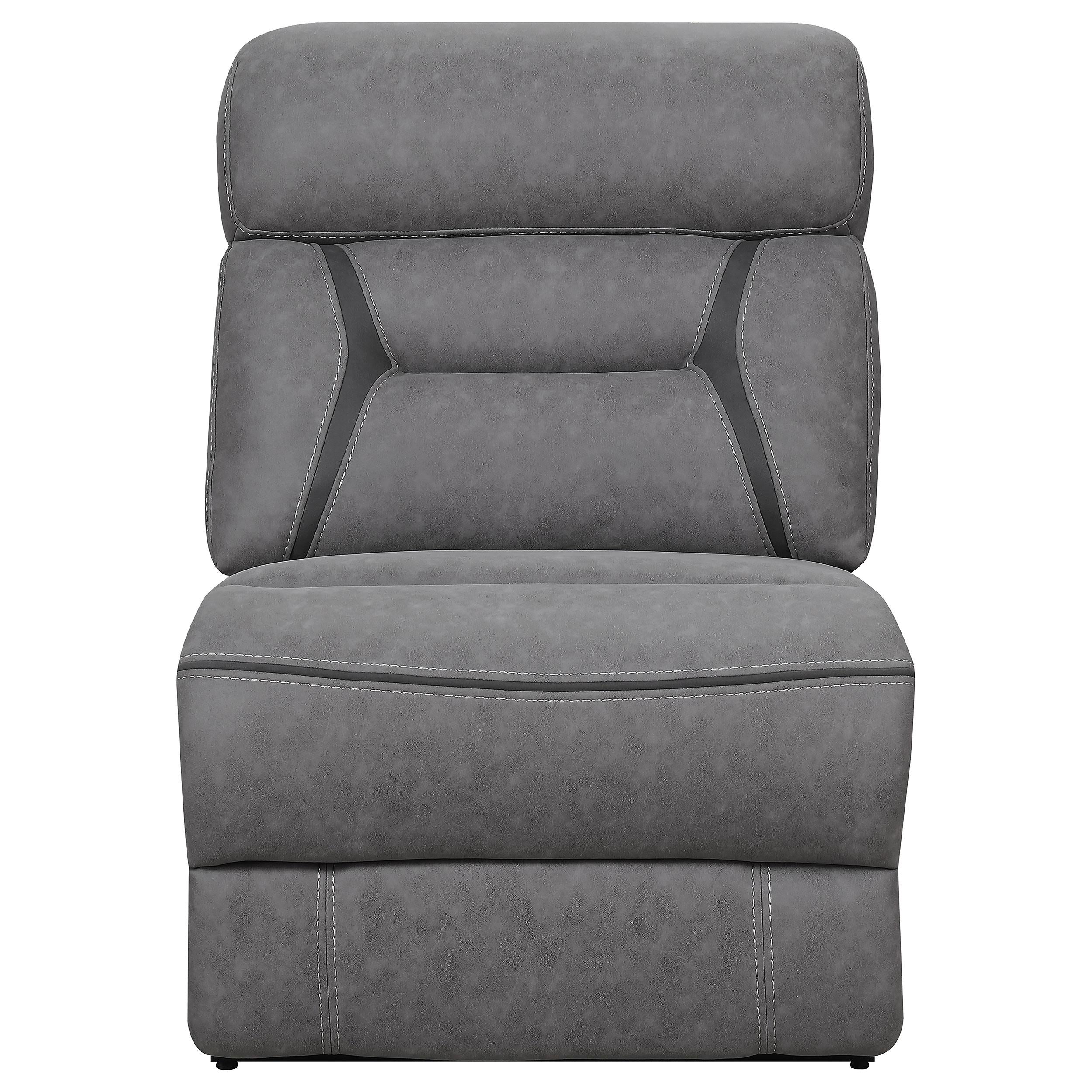 Higgins Upholstered Armless Chair Grey