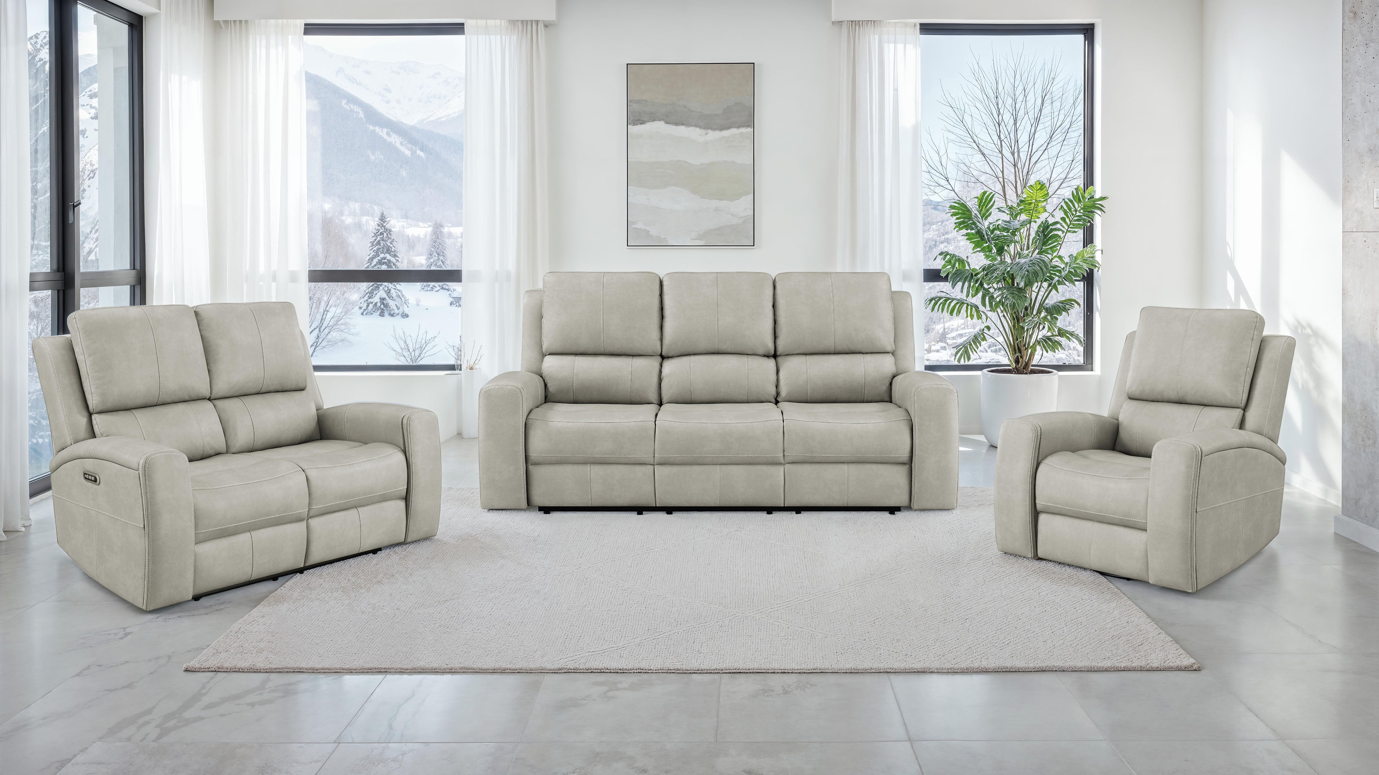Brickston Triple Power Reclining Sofa