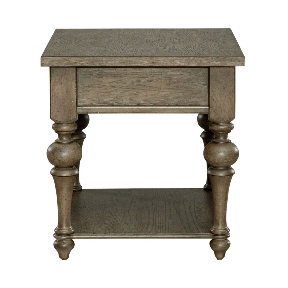 Liberty Furniture Americana Farmhouse End Table in Dusty Taupe