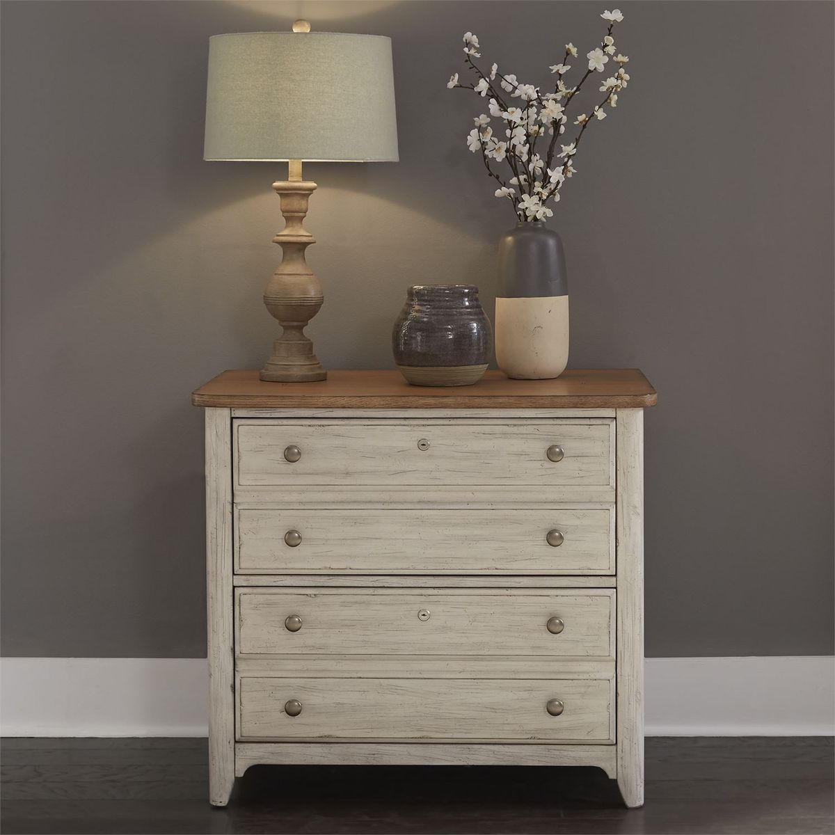 Liberty Farmhouse Reimagined Lateral File in Antique White