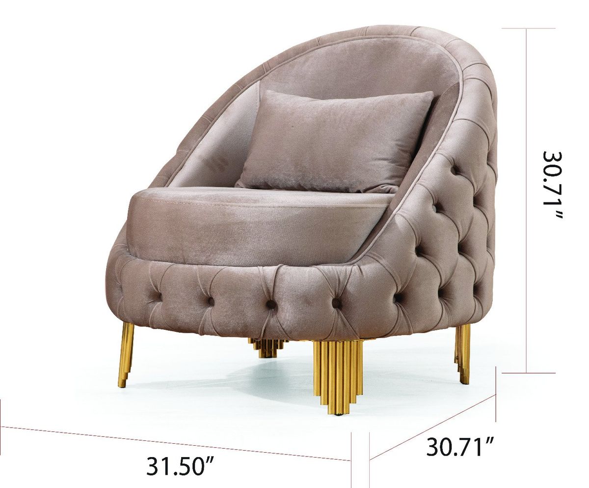 Galaxy Home Vanessa Chair in Taupe