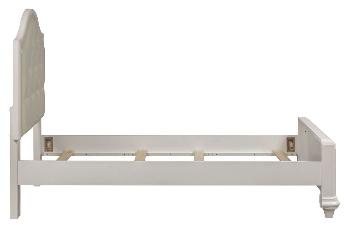 Liberty Furniture Stardust Full Panel Bed in Iridescent White