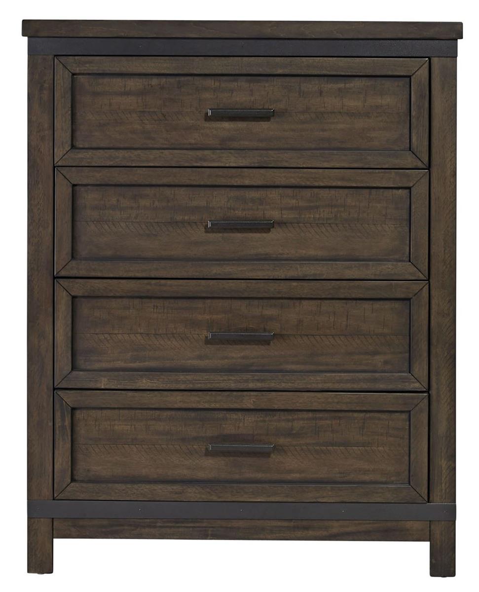 Liberty Furniture Thornwood Hills 4 Drawer Chest in Rock Beaten Gray