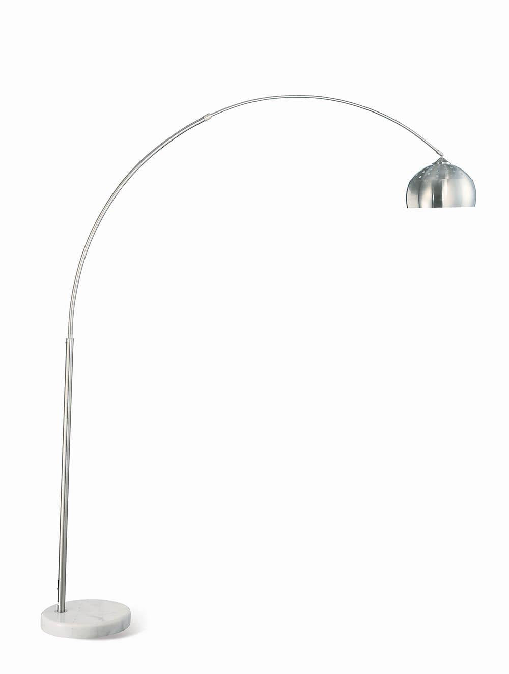 Krester Arched Floor Lamp Brushed Steel and Chrome image