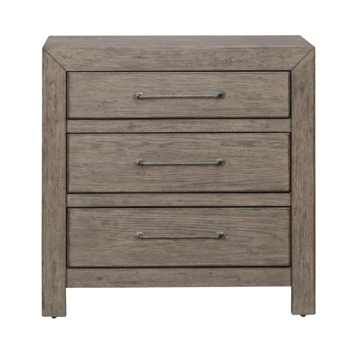 Liberty Furniture Skyview Lodge Nightstand with Charging Station in Cobblestone