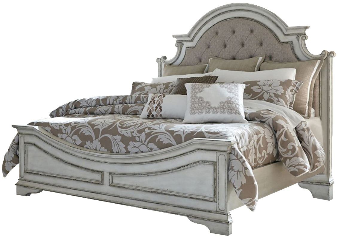 Liberty Magnolia Manor Cal King Upholstered Bed in Antique White image