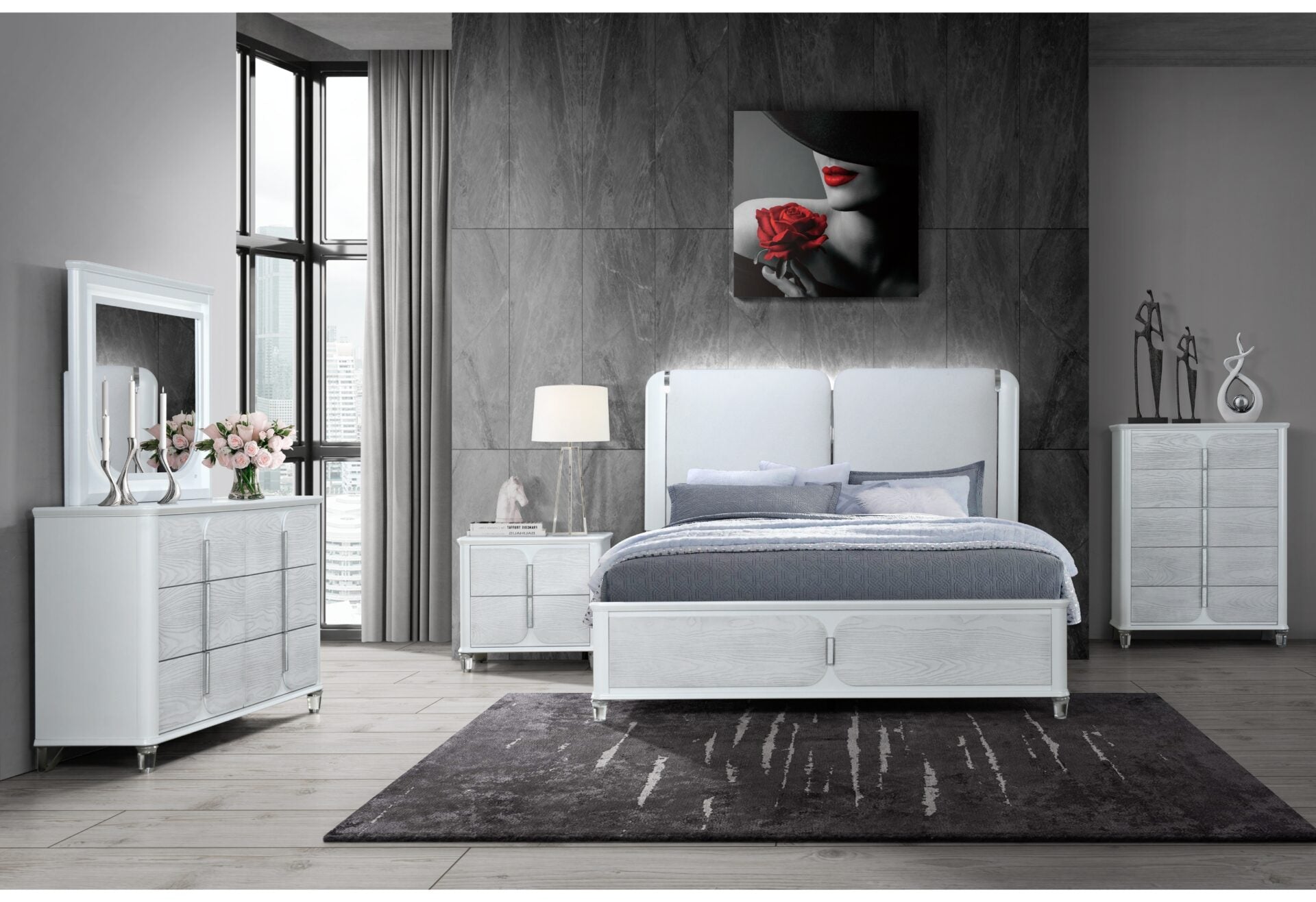 Apollo Grey Bed Group