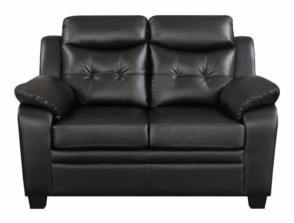 Finley Tufted Upholstered Loveseat Black