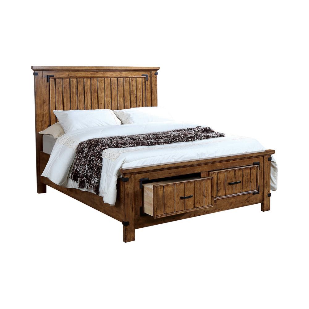 Brenner California King Panel Bed Rustic Honey