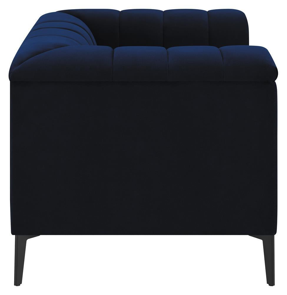 Chalet Tuxedo Arm Chair Blue