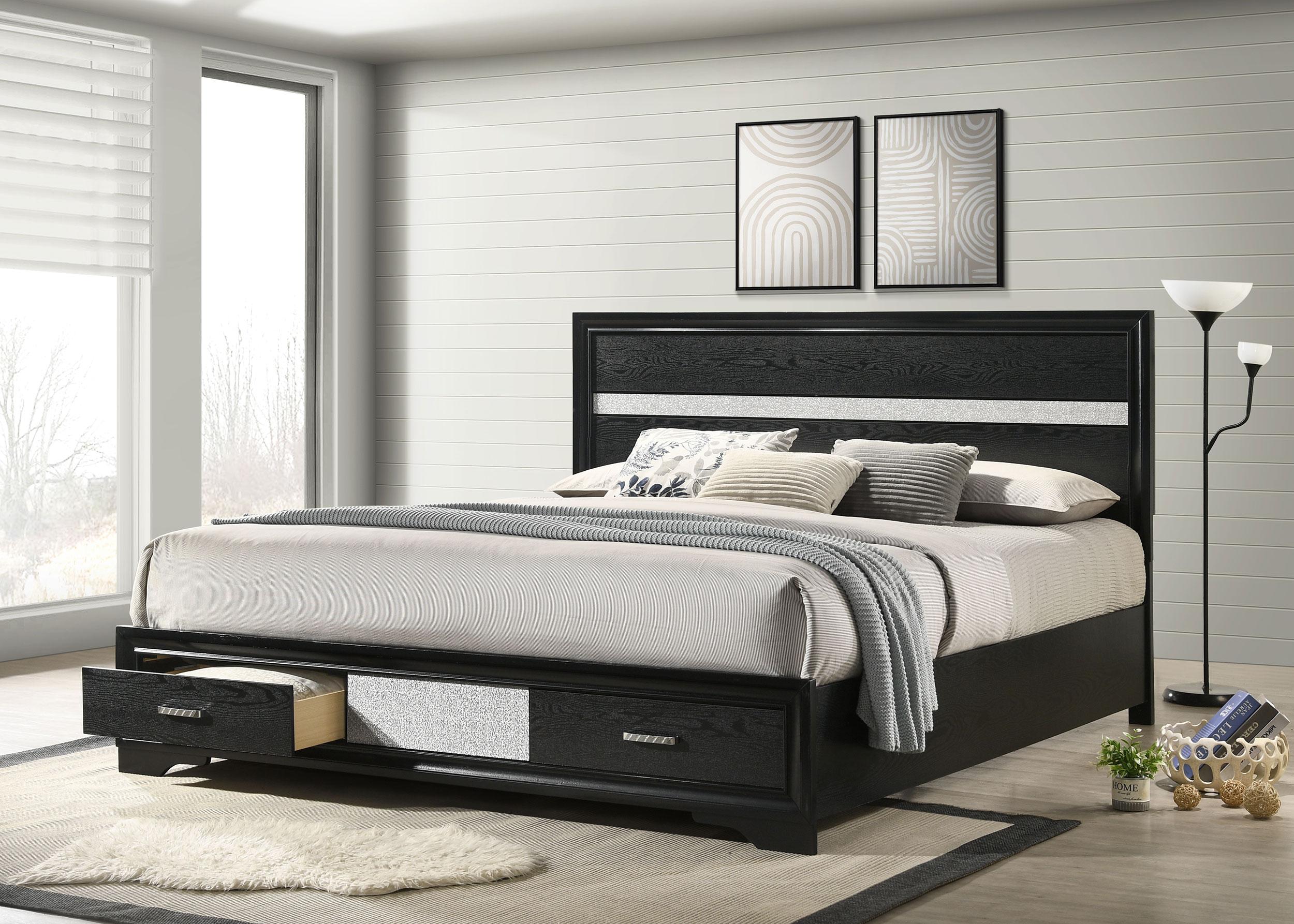 Miranda Panel Platform Storage Bed