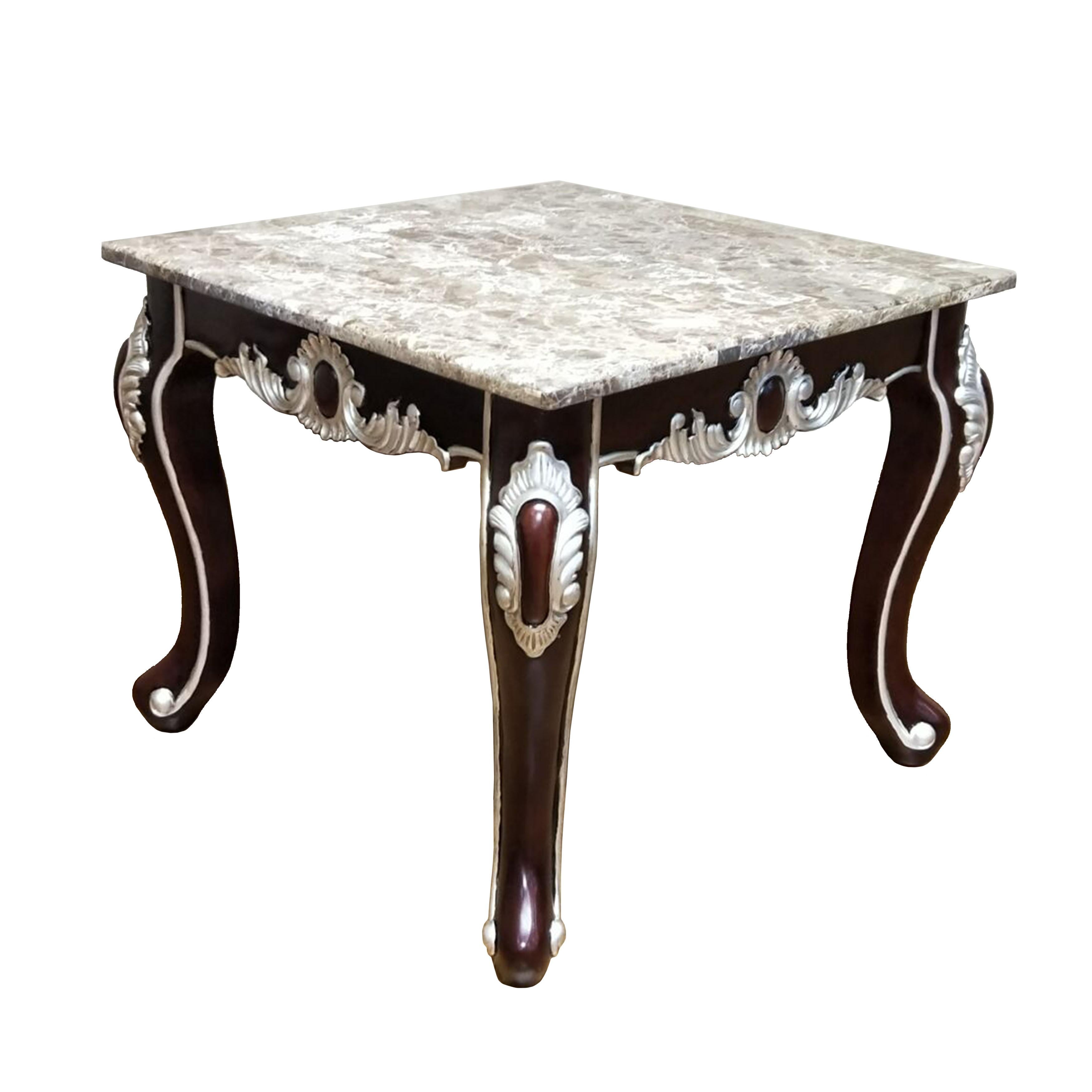 Monica Traditional Style End Table in Cherry finish Wood image