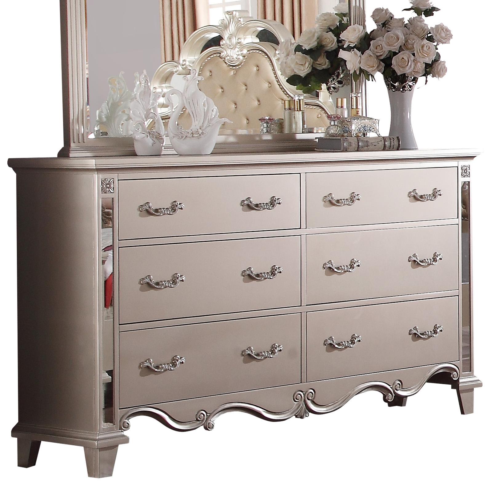 Sonia Contemporary Style Dresser in Beige finish Wood