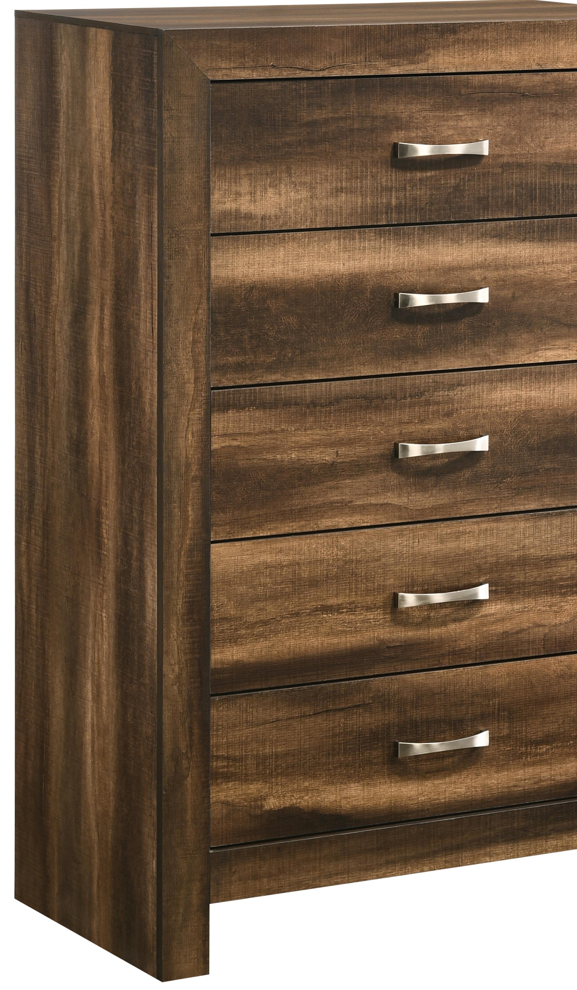 Yasmine Brown Modern Style Chest in Espresso finish Wood