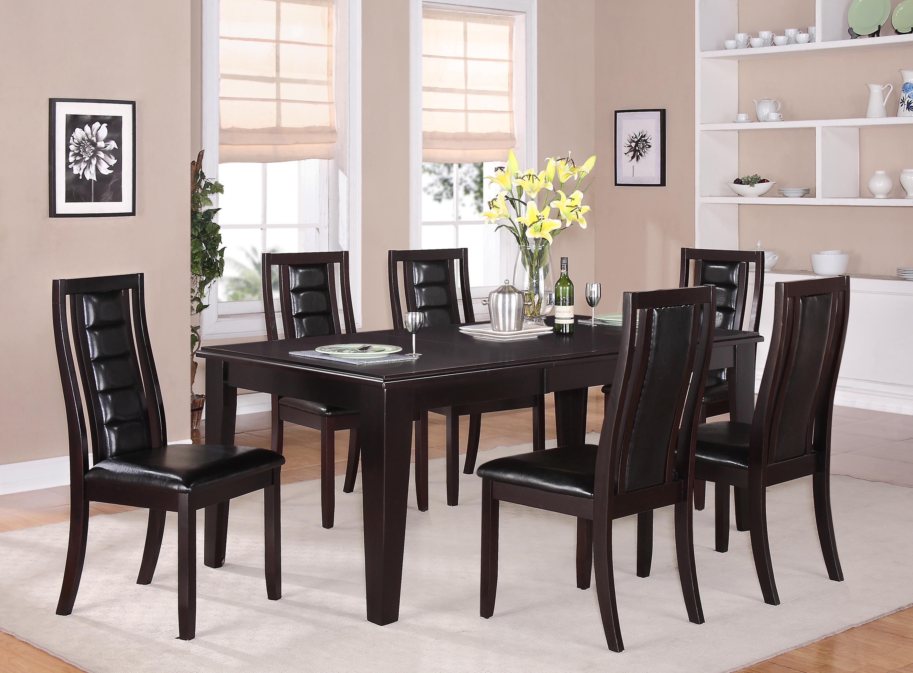 Era Transitional Style Dining Table in Espresso finish Wood