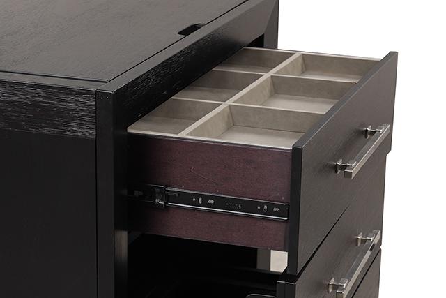 Ashbourne Bedside Vanity Set with Stool Contemporary