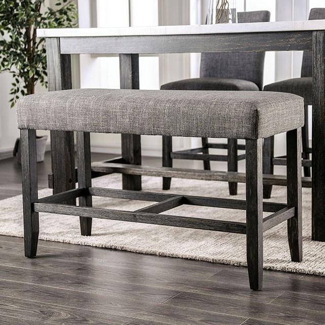Brule Counter Height Bench Gray