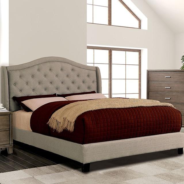 Carly Bed Grey & Brown