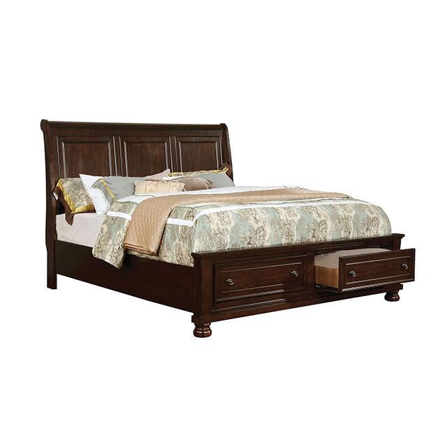 Castor Brown Cherry Queen Bed